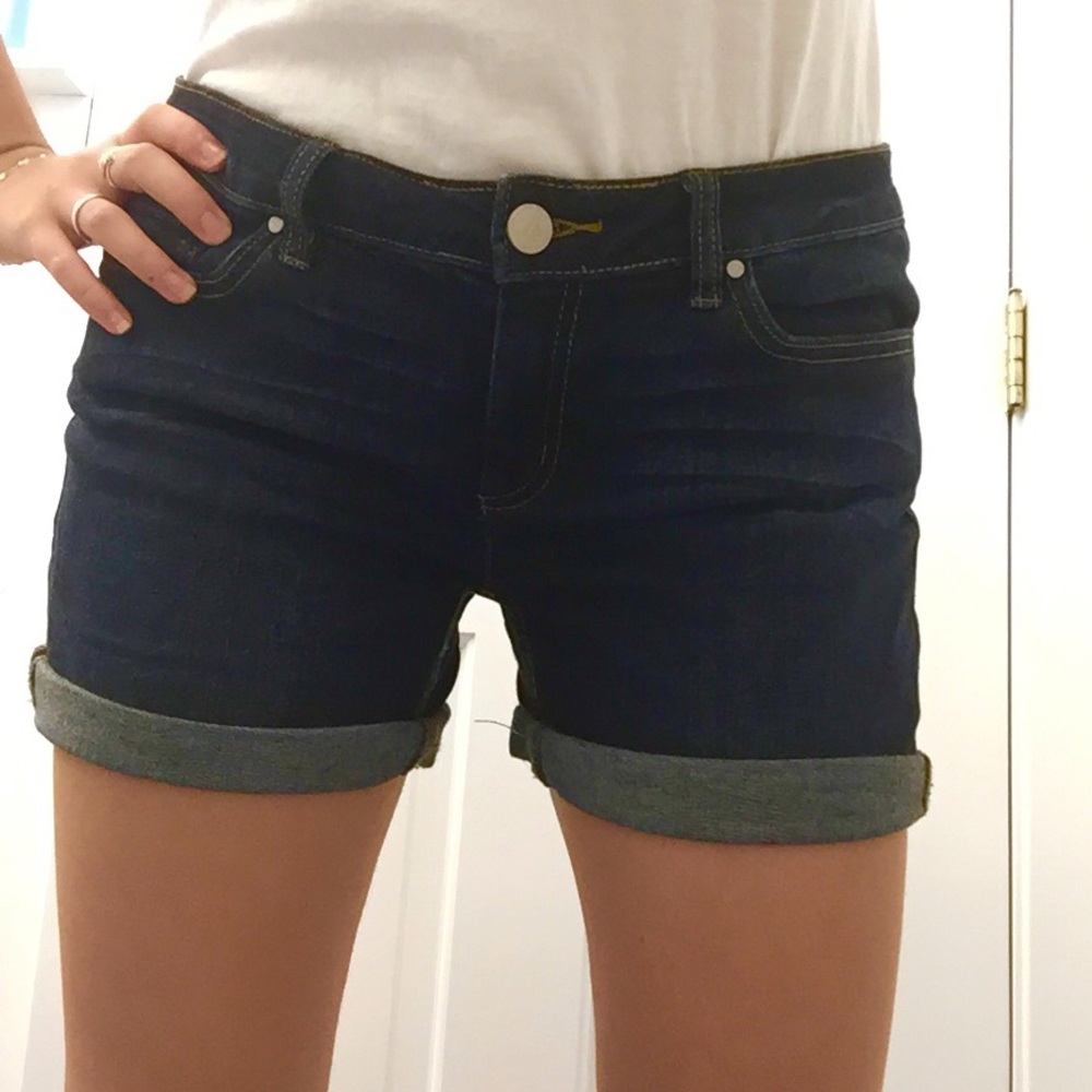 LC Lauren Conrad Cuffed Denim Shorts